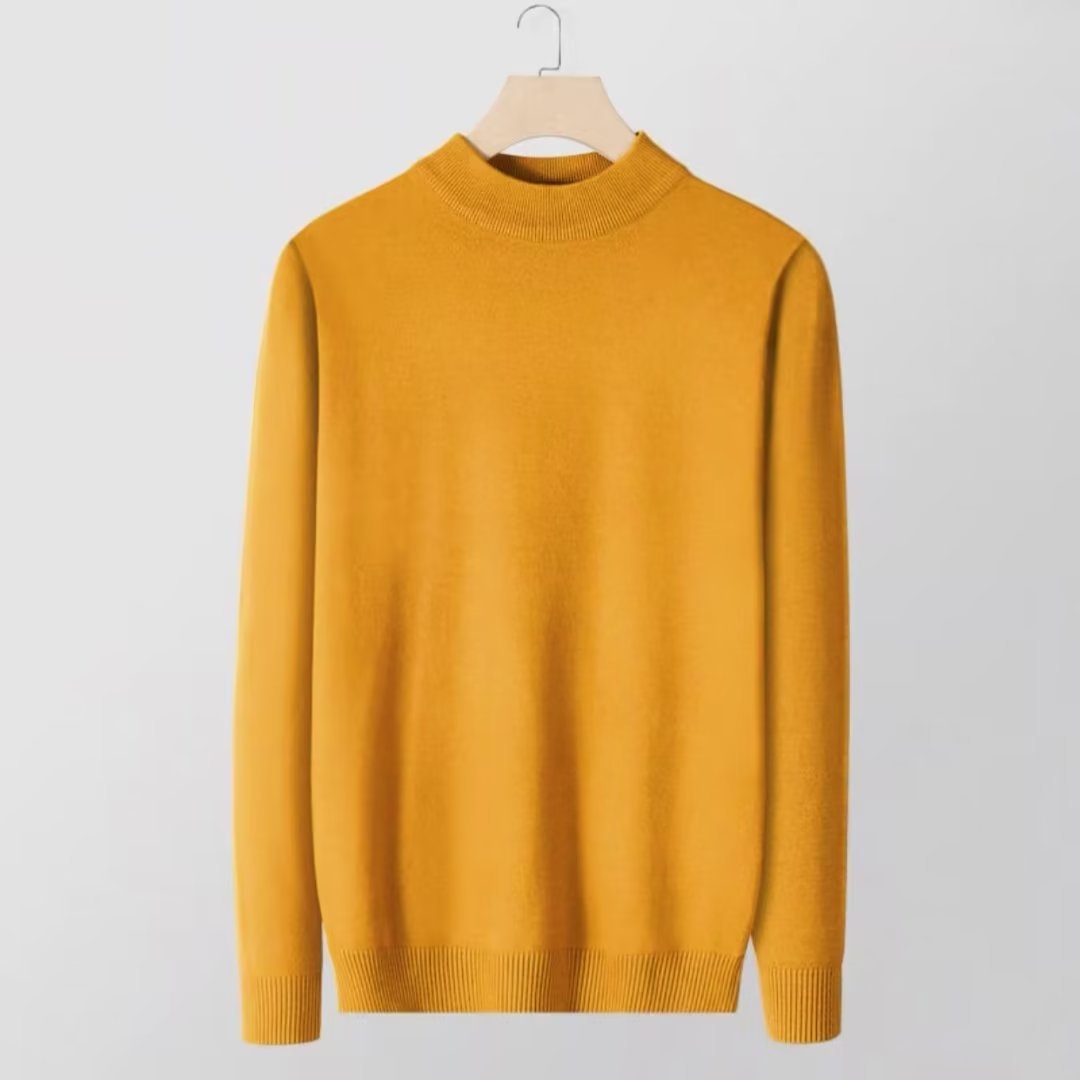 Men’s Slim Fit Knitted Base Layer Pullover – Comfortable Everyday Casual Knit Top