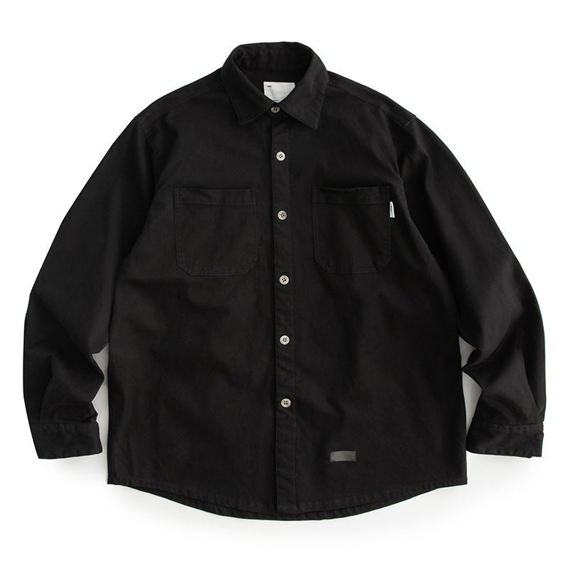 Men’s Korean-Style Loose-Fit Cardigan Jacket – Trendy Casual Pocket Outerwear for Youth