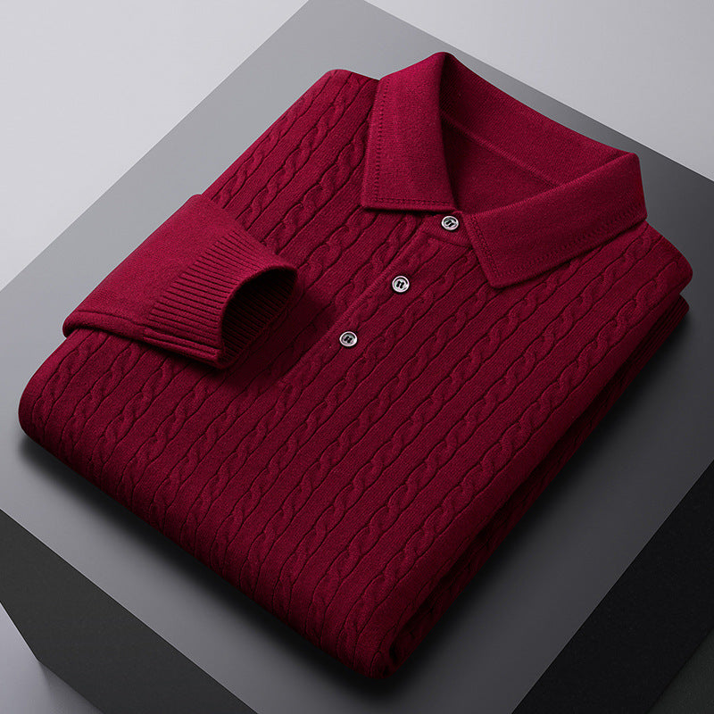 Slim Fit Long Sleeve Casual Pullover for Spring & Autumn