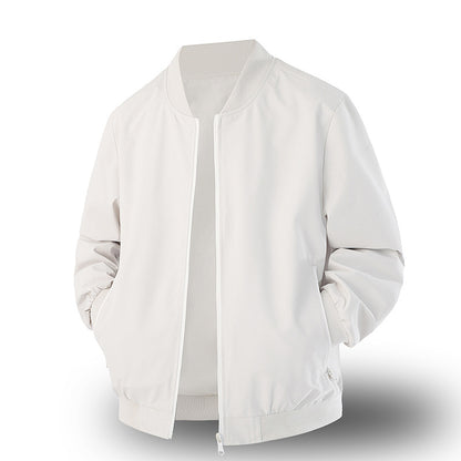 Men’s Spring Casual Jacket – Basic & Trendy Long Sleeve Outerwear with Side Pockets