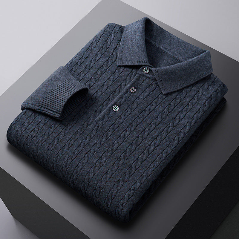 Slim Fit Long Sleeve Casual Pullover for Spring & Autumn