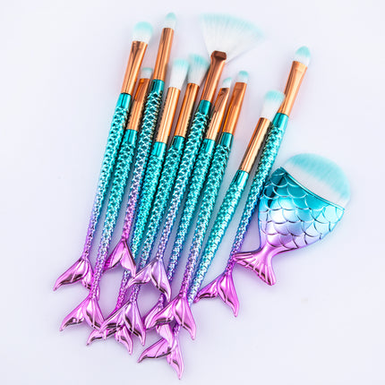 11-Piece Mermaid Makeup Brush Set_1