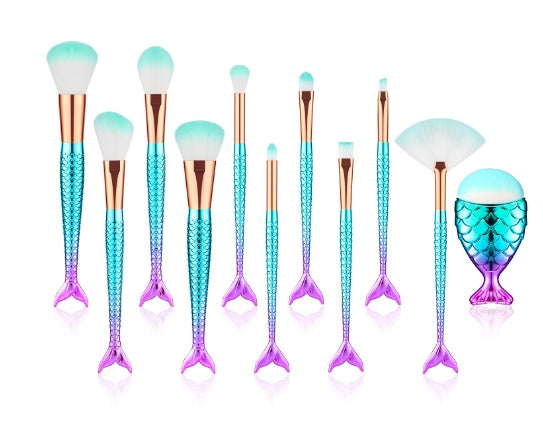 11-Piece Mermaid Makeup Brush Set_5