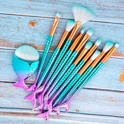 11-Piece Mermaid Makeup Brush Set_6
