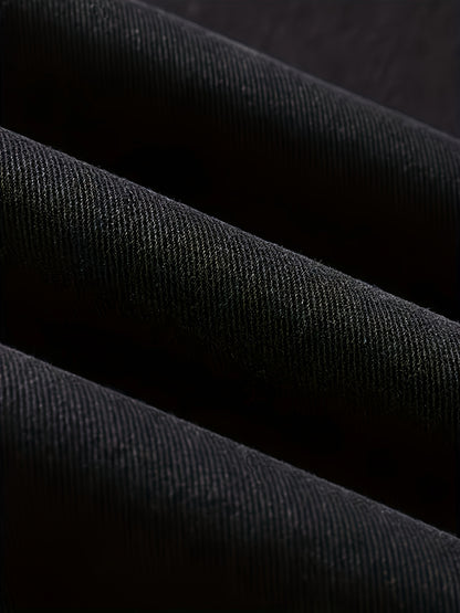 Men's Black Simple All-matching Jeans