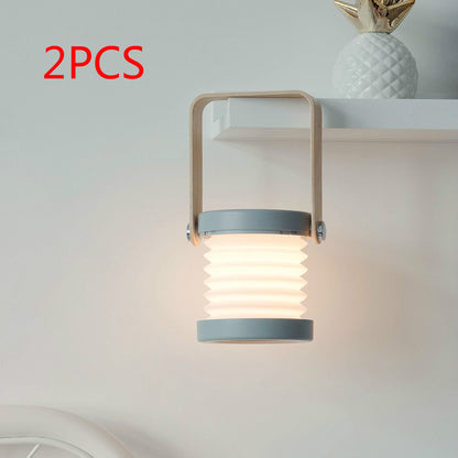Foldable Touch Dimmable LED Reading Night Light – USB Rechargeable Portable Lantern Lamp | Adjustable Brightness Home Decor Table Lamp