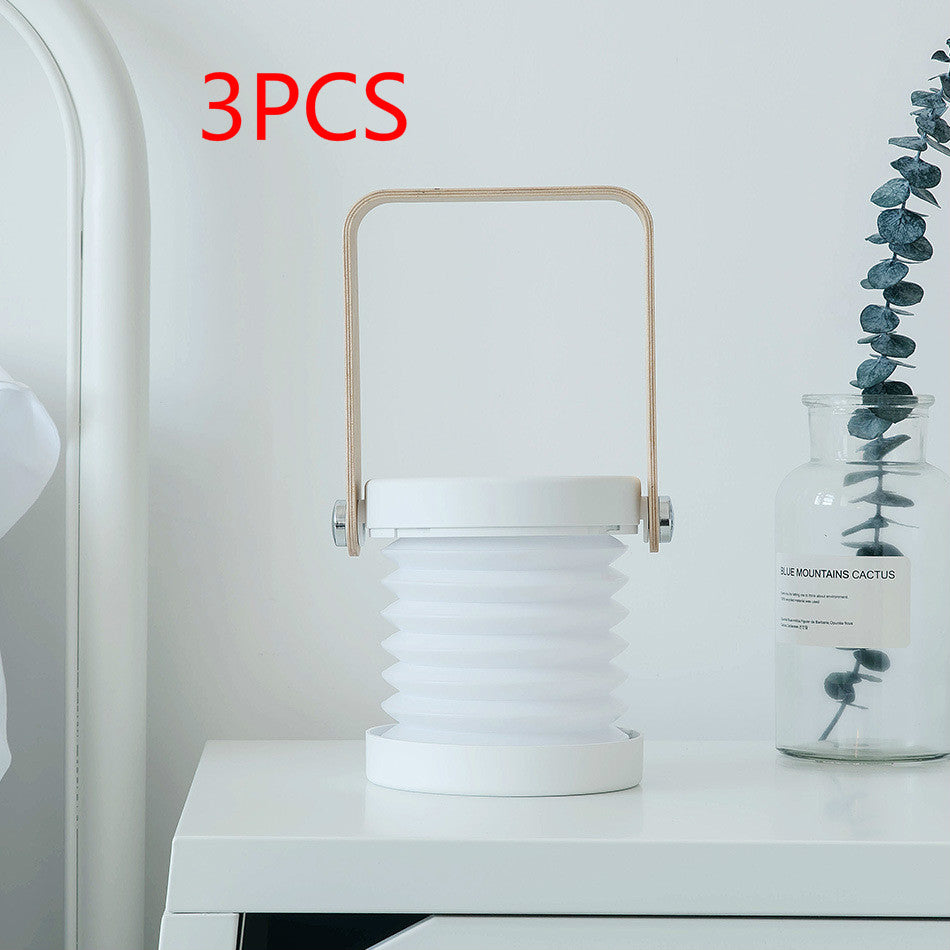 Foldable Touch Dimmable LED Reading Night Light – USB Rechargeable Portable Lantern Lamp | Adjustable Brightness Home Decor Table Lamp