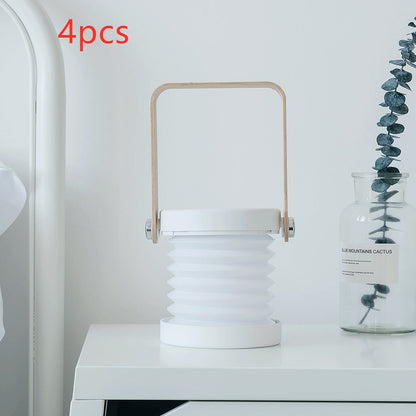 Foldable Touch Dimmable LED Reading Night Light – USB Rechargeable Portable Lantern Lamp | Adjustable Brightness Home Decor Table Lamp