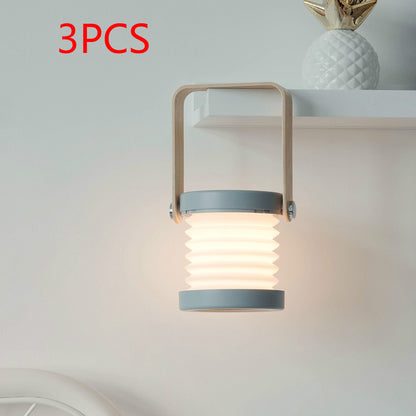 Foldable Touch Dimmable LED Reading Night Light – USB Rechargeable Portable Lantern Lamp | Adjustable Brightness Home Decor Table Lamp
