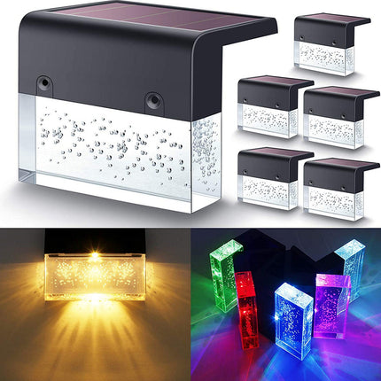 Waterproof RGB LED Solar Light Step Fence Light