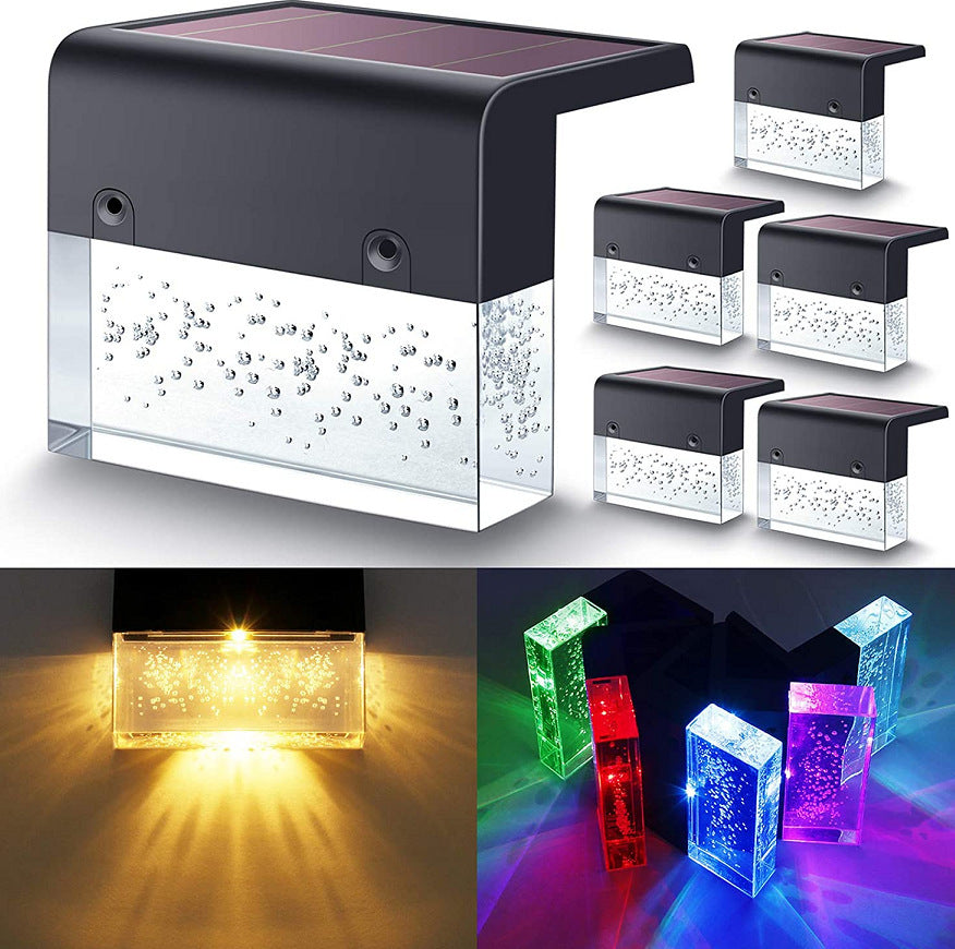 Waterproof RGB LED Solar Light Step Fence Light