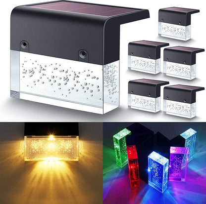 Waterproof RGB LED Solar Light Step Fence Light