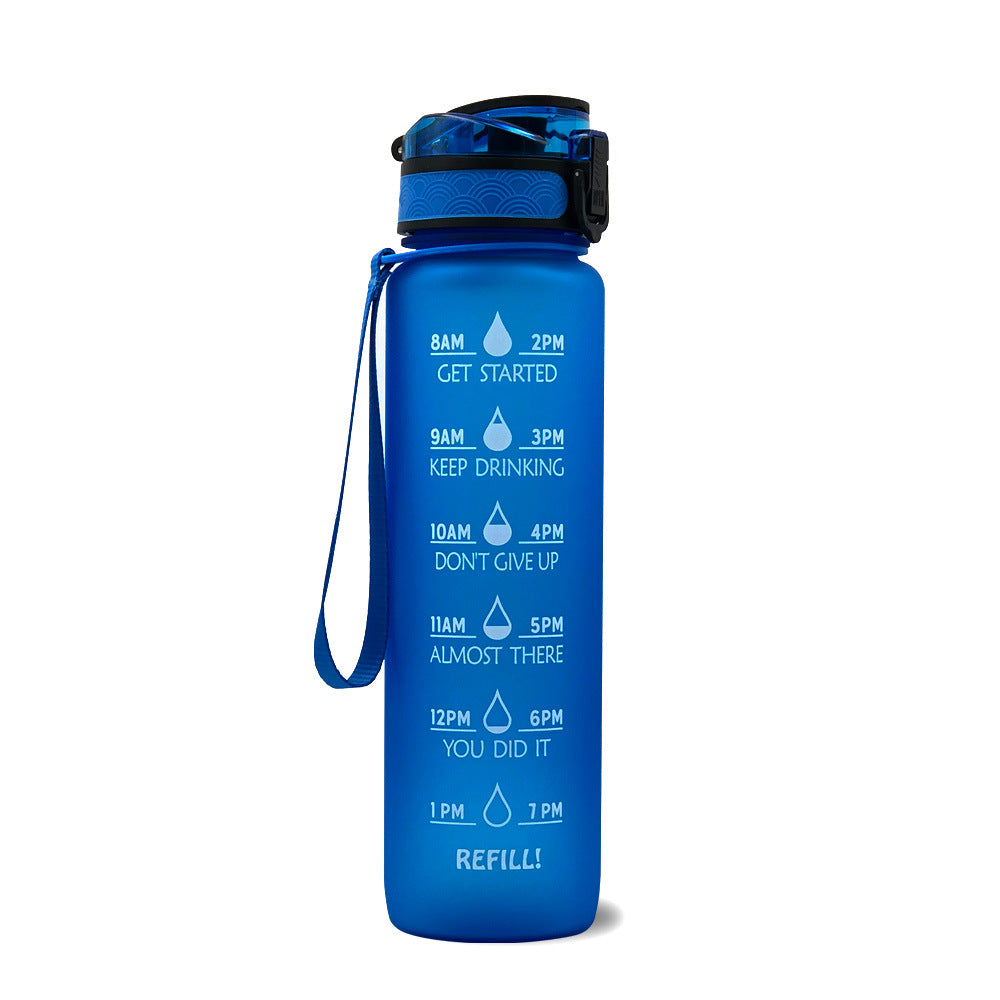 1L Motivational Water Bottle with Time Marker