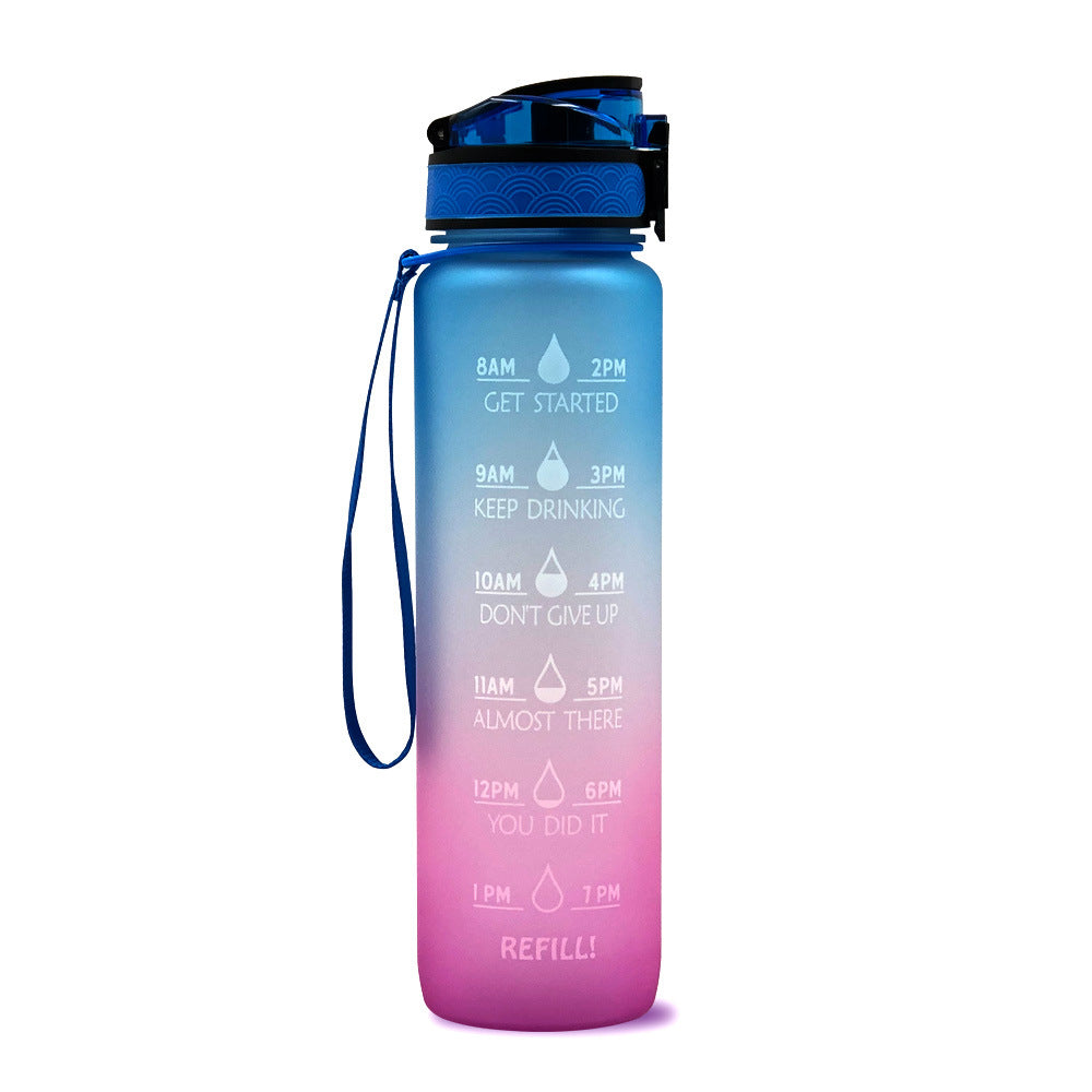 1L Motivational Water Bottle with Time Marker