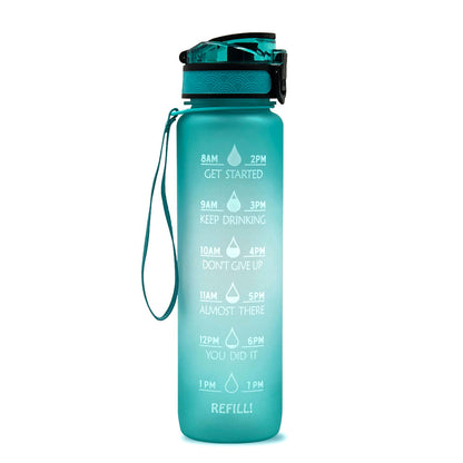 1L Motivational Water Bottle with Time Marker