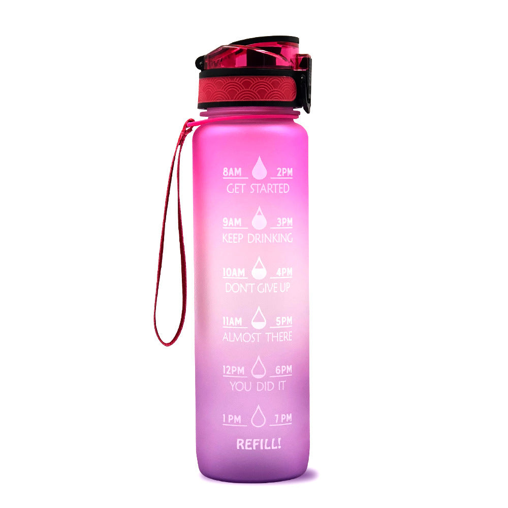 1L Motivational Water Bottle with Time Marker