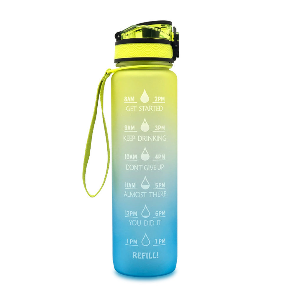 1L Motivational Water Bottle with Time Marker
