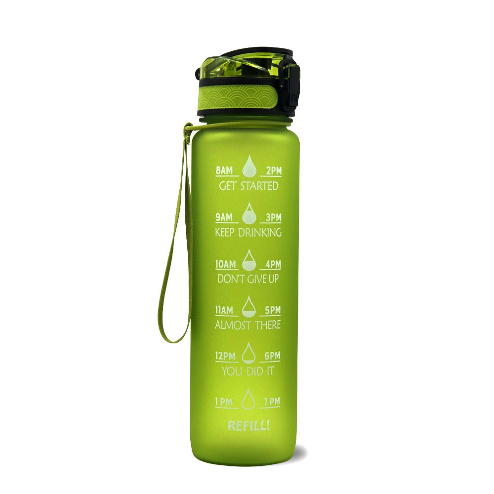 1L Motivational Water Bottle with Time Marker
