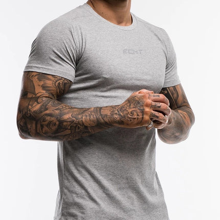 Men’s Casual Slim-Fit Cotton Round-Neck T-Shirt