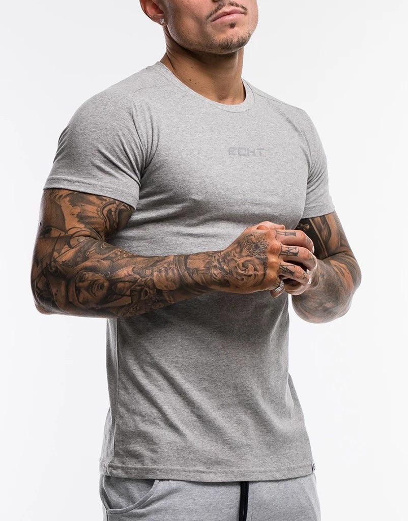 Men’s Casual Slim-Fit Cotton Round-Neck T-Shirt