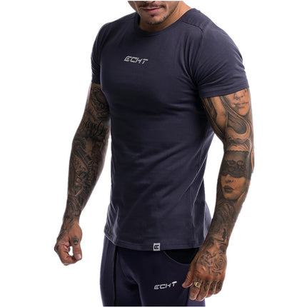 Men’s Casual Slim-Fit Cotton Round-Neck T-Shirt