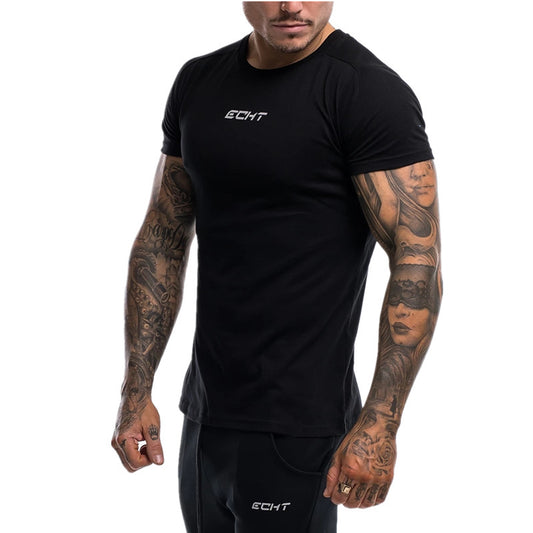 Men’s Casual Slim-Fit Cotton Round-Neck T-Shirt