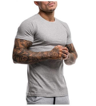 Men’s Casual Slim-Fit Cotton Round-Neck T-Shirt