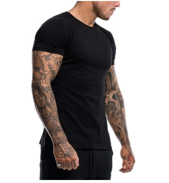 Men’s Casual Slim-Fit Cotton Round-Neck T-Shirt