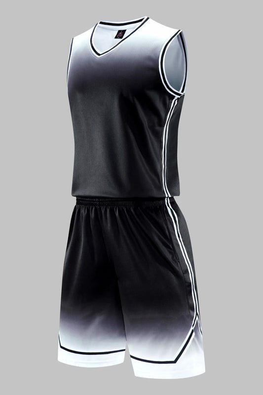 Gradient Basketball Jersey Uniform – Breathable Sweat-Absorbent Sports Jersey for Kids & Adults