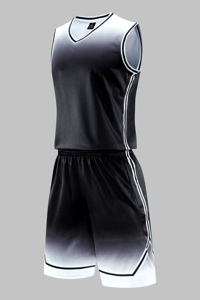 Gradient Basketball Jersey Uniform – Breathable Sweat-Absorbent Sports Jersey for Kids & Adults