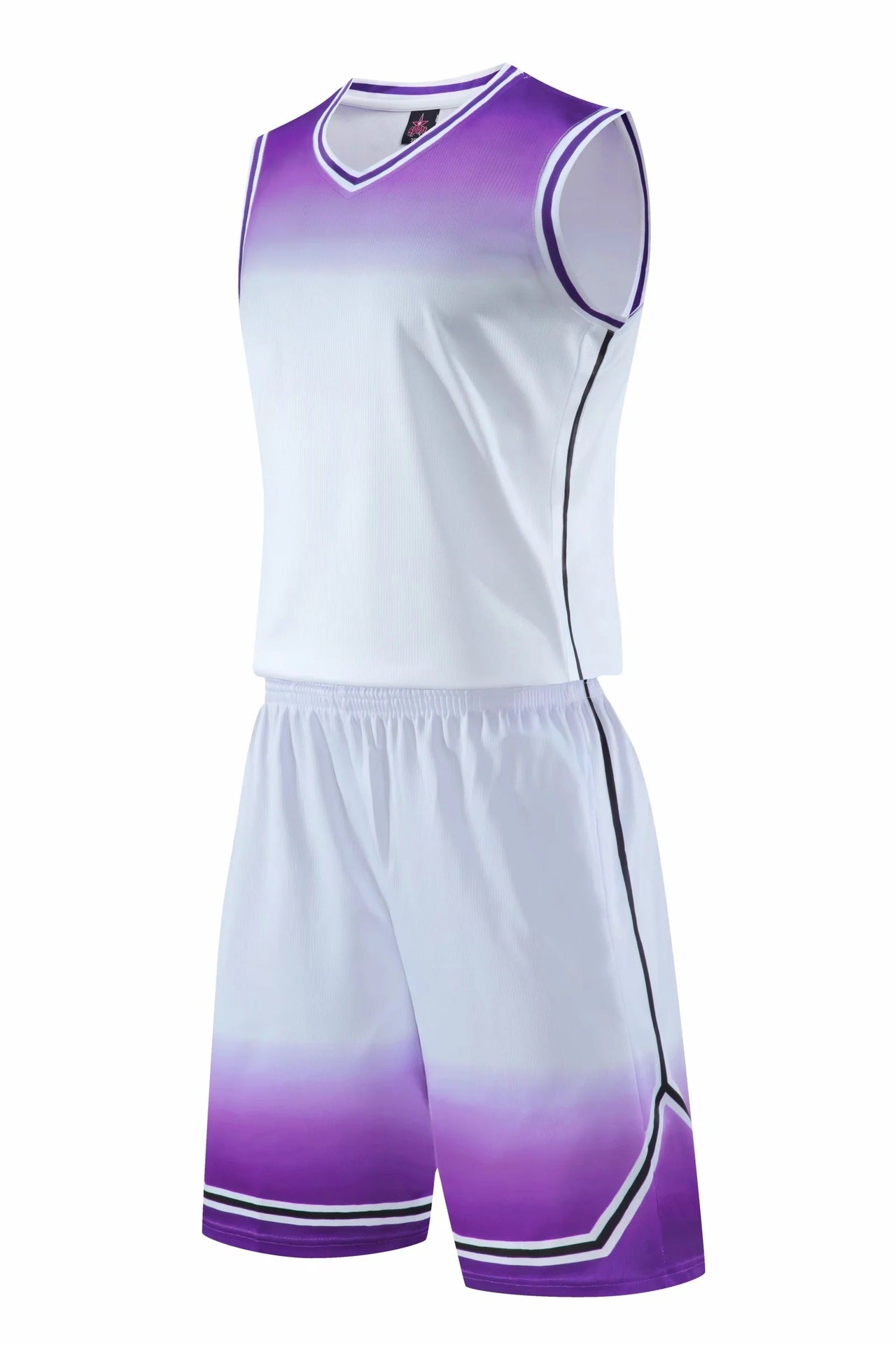 Gradient Basketball Jersey Uniform – Breathable Sweat-Absorbent Sports Jersey for Kids & Adults