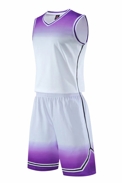 Gradient Basketball Jersey Uniform – Breathable Sweat-Absorbent Sports Jersey for Kids & Adults