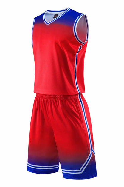 Gradient Basketball Jersey Uniform – Breathable Sweat-Absorbent Sports Jersey for Kids & Adults