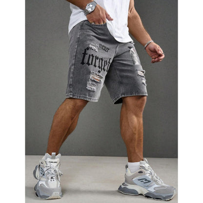 Men's Letter Printed Old Cowboy Shorts