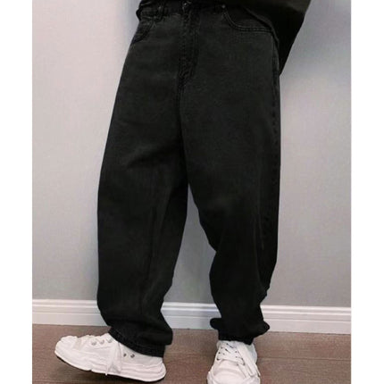 Men's Non-elastic Button Waist Casual Jeans