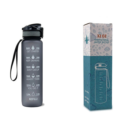 1L Motivational Water Bottle with Time Marker