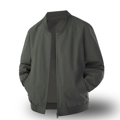 Men’s Spring Casual Jacket – Basic & Trendy Long Sleeve Outerwear with Side Pockets