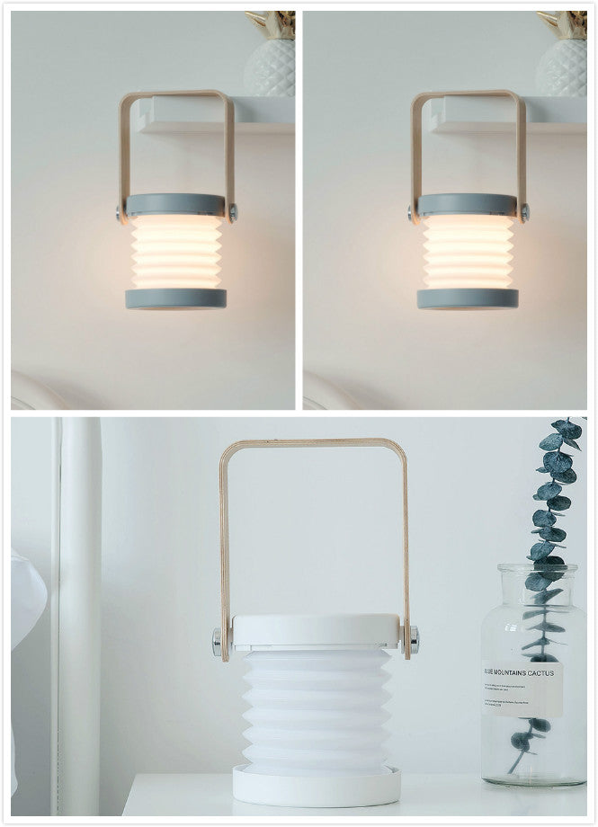 Foldable Touch Dimmable LED Reading Night Light – USB Rechargeable Portable Lantern Lamp | Adjustable Brightness Home Decor Table Lamp