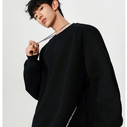 American Style Hoodie Men's Loose Round Neck Jacket