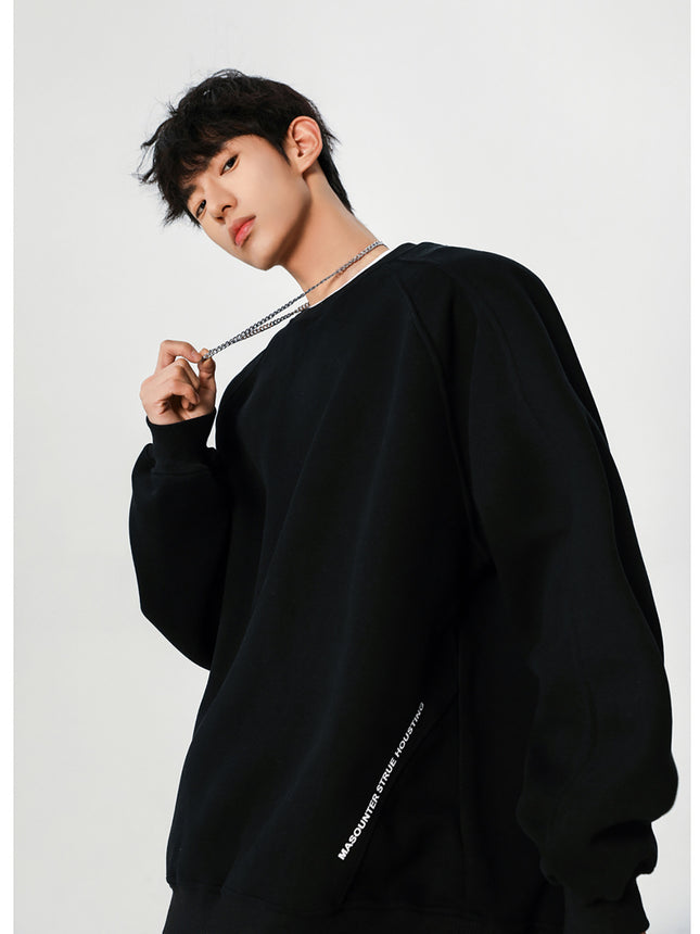American Style Hoodie Men's Loose Round Neck Jacket