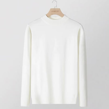 Men’s Slim Fit Knitted Base Layer Pullover – Comfortable Everyday Casual Knit Top
