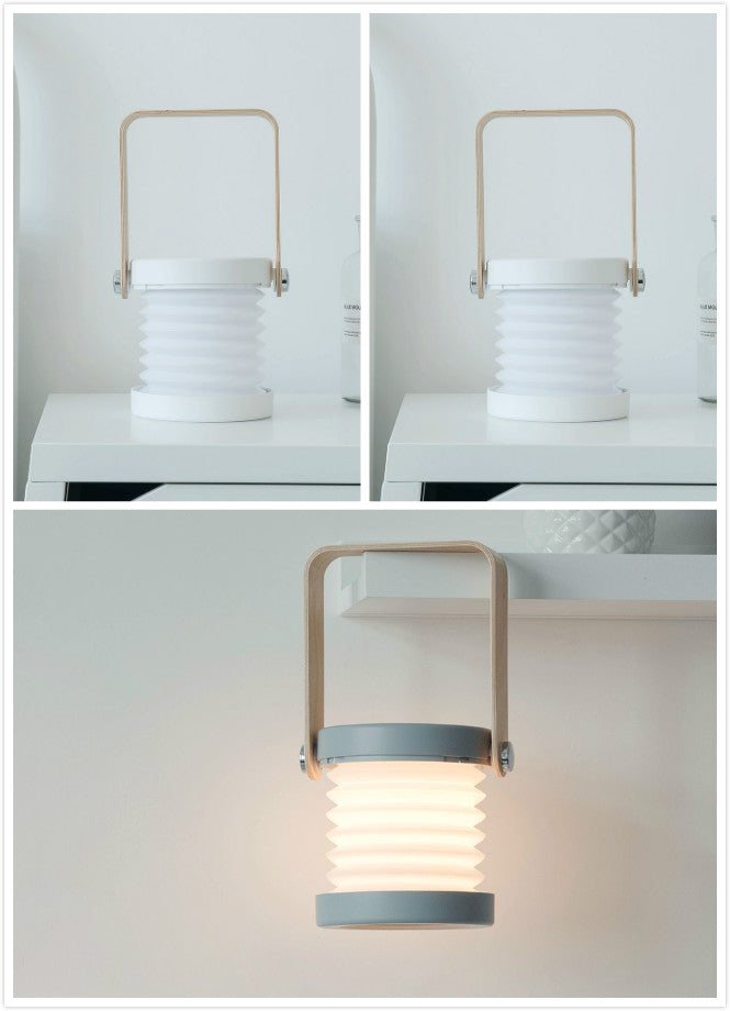 Foldable Touch Dimmable LED Reading Night Light – USB Rechargeable Portable Lantern Lamp | Adjustable Brightness Home Decor Table Lamp