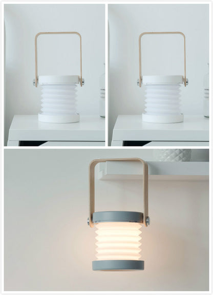 Foldable Touch Dimmable LED Reading Night Light – USB Rechargeable Portable Lantern Lamp | Adjustable Brightness Home Decor Table Lamp