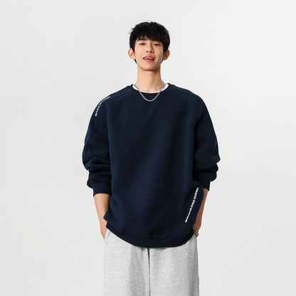 American Style Hoodie Men's Loose Round Neck Jacket