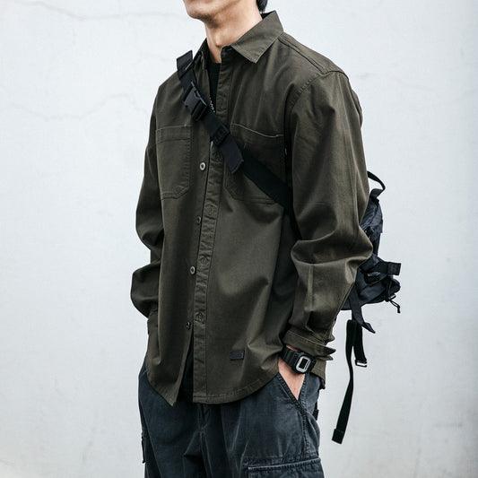 Men’s Korean-Style Loose-Fit Cardigan Jacket – Trendy Casual Pocket Outerwear for Youth