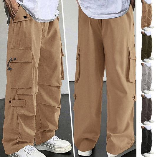 Men’s Quick-Dry Loose Straight-Leg Casual Trousers