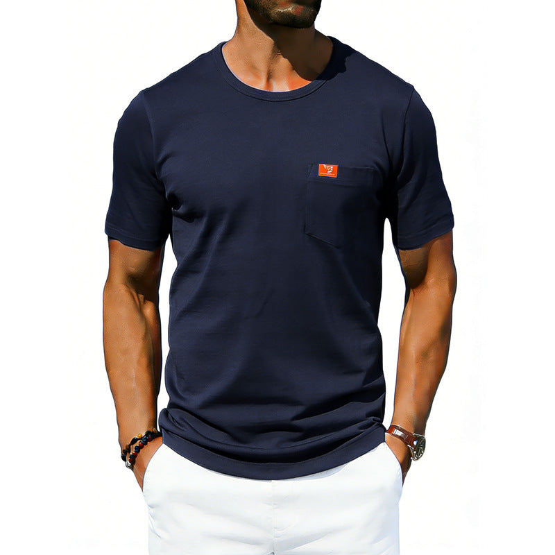 Men’s Loose-Fit Retro Crew Neck T-Shirt – Casual Short Sleeve Pullover Tee