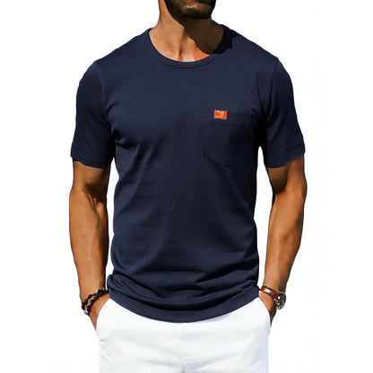 Men’s Loose-Fit Retro Crew Neck T-Shirt – Casual Short Sleeve Pullover Tee