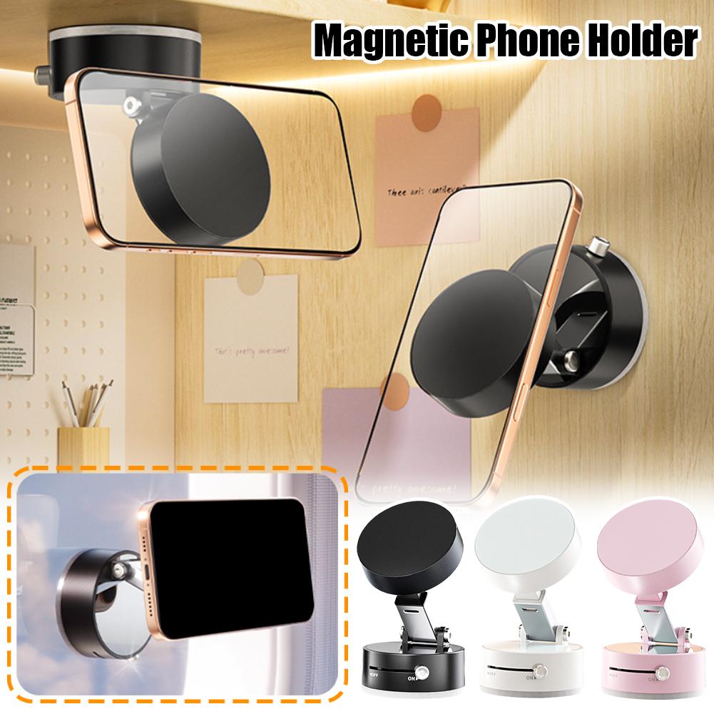 Foldable Magnetic Car Phone Holder – Vacuum Suction Cup Dashboard Mount for Hands-Free Navigation & Smartphones