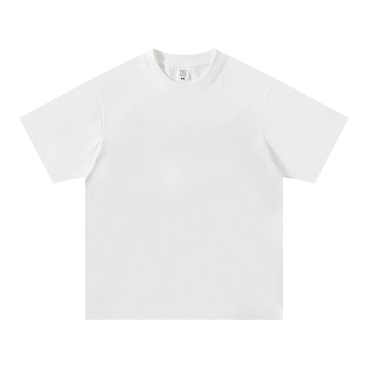 Men’s Solid Color Cotton T-Shirt – Casual Loose Fit Short Sleeve Everyday Tee